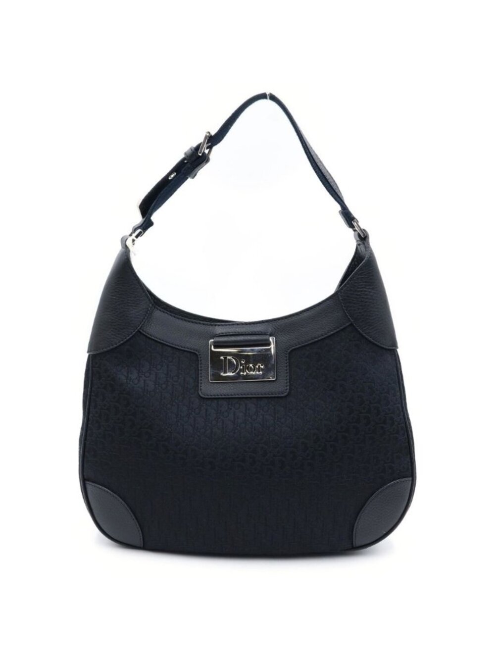 Dior Street Chic Trotter Leather Canvas Tote Black